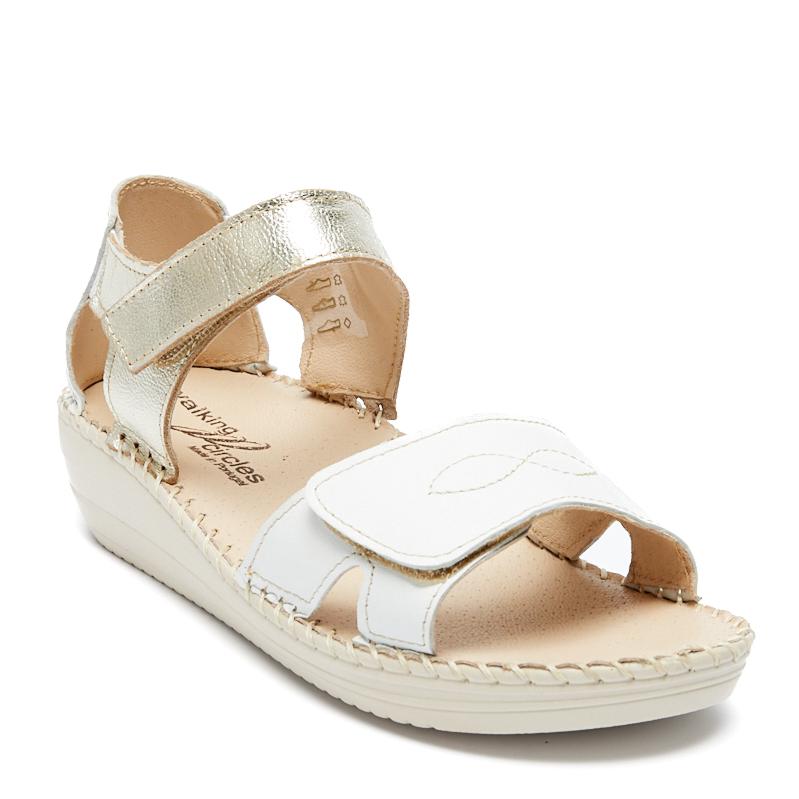 2381-napa-white-metal-beige Сандалии жен.кожа-кожа белый-металлик